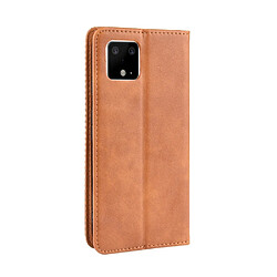 Avis Wewoo Housse Coque Étui en cuir à boucle magnétique avec rétro pour Crazy Horse Texture horizontale Google Pixel 4xlavec porte-carte et fentes cartes et cadre photo Marron