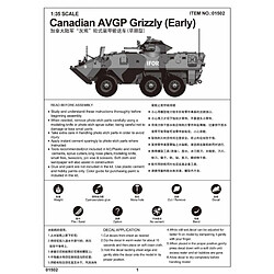 Avis Trumpeter Maquette Véhicule Canadian Avgp Grizzly 6x6 (early)