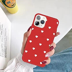 Acheter Wewoo Coque Pour iPhone 11 Pro Multiple Love-hearts Pattern Colorful Frosted TPU Phone Housse de protection Rouge