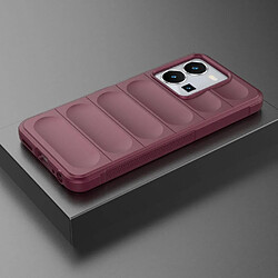 Acheter Htdmobiles Coque pour Vivo Y22 / Y22s / Y35 - housse etui silicone gel fine + film ecran - ROUGE BORDEAUX