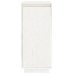 Acheter vidaXL Armoire à chaussures Blanc 35x35x80 cm Bois de pin massif