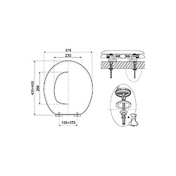 Avis WIRQUIN Abattant Trendy Line Pierre - Bois compresse - Charniere inox