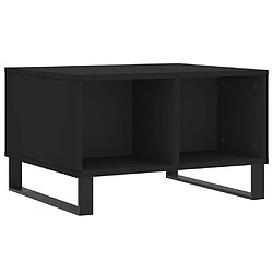 vidaXL Table basse Noir 60x50x36,5 cm Bois d'ingénierie