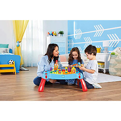 Mega Bloks La Table d'Apprentissage bleue avec blocs de construction et 2 véhicules de 30 pièces pour bébé et enfant de 1 à 5 ans