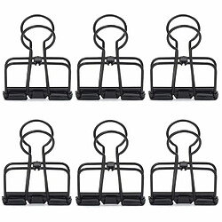 Kikkerland 36 pinces double-clip noires 4 cm