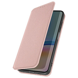 Avizar Étui pour Galaxy A05s Porte-carte Support Vidéo Clapet Magnétique Rose Champagne