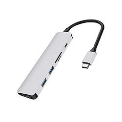 Type-C USB 3.0 4K carte SD TF HDMI USB 3.0 Lecteur 6in1 Adaptateur Hub pour PC