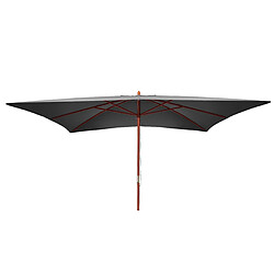 Decoshop26 Parasol de jardin 3x4m rectangulaire polyester/bois 6kg anthracite 04_0003826