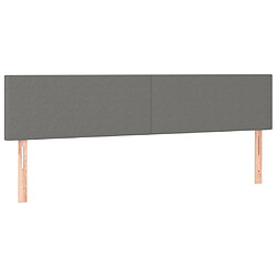 Vidaxl Cadre de lit avec tête de lit gris foncé 120x190 cm tissu pas cher