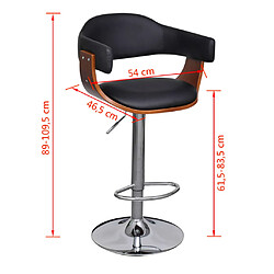 vidaXL Tabourets de bar lot de 2 similicuir pas cher