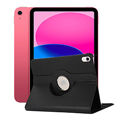 Etui rotatif en simili cuir + verre trempé pour iPad 10 10,9" 2022 - Noir - Visiodirect -