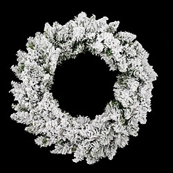 Couronne de Noël Enneigée Blooming 40cm Blanc