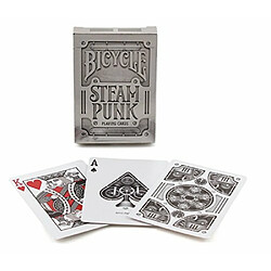 Acheter Bicycle Silver Steampunk Poker Taille Standard Index cartes A jouer