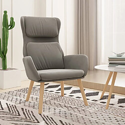 Maison Chic Chaise de relaxation | Fauteuil relax Gris clair Velours -GKD10027