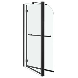 Avis vidaXL Cabine de douche pliante ESG 120x68x130 cm noir