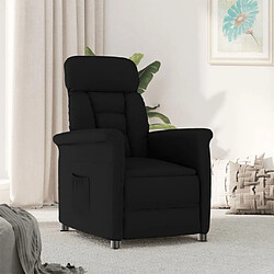 vidaXL Fauteuil inclinable Noir Similicuir daim