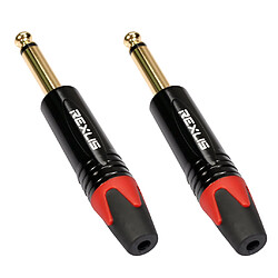 Acheter Prise jack stéréo 6,35 mm pour soudure audio bricolage pour microphone guitare rouge