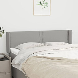 Maison Chic Tête de lit scandinave avec oreilles,meuble de chambre Gris clair 147x16x78/88 cm Tissu -MN36170