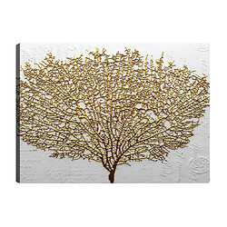 Hanah Home Tableau Arbre doré 70 x 100 cm.