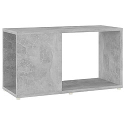 vidaXL Meuble TV Gris béton 60x24x32 cm Bois d'ingénierie