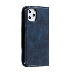 Avis Wewoo Coque Pour iPhone 11 Pro Splicing Color Magnetic Hem Housse en cuir à rabat avec support et fentes cartes bleu