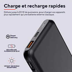 Acheter Bqhl Editions Trust Redoh Batterie Externe 10000mAh Charge Rapide 20W, PD 18W USB-C, QC 3.0 USB, 50% Plastiques Recyclés, Câble Inclus, Power Bank Chargeur iPhone, iPad, Samsung, Xiaomi, Tablette - Noir