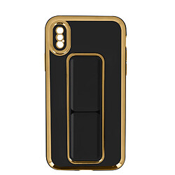 Avizar Coque iPhone X et XS Béquille pliable Système magnétique noir