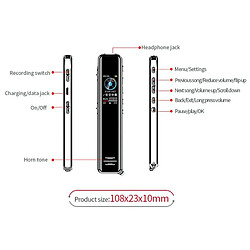 Acheter Dictaphone Écran Couleur HD 16GB Enregistrement Vocal Portable 20H Autonomie YONIS