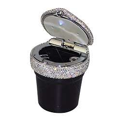 Universal Rhinestone Cendrier Portable Voiture Avec Lumière LED Cristal Diamant Cendrier Voiture Palette Palette Rangement Coupe Porte Pièces Auto Pour Fille | pas cher