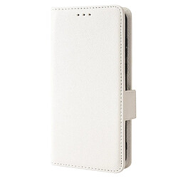 Etui en PU texture litchi, antichoc avec support, blanc pour votre Ulefone Armor 11T 5G/Armor 11 5G