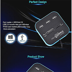 Avis Universal 3 port USB Hub Carte Reader Multi USB Splitter combo Support Micro TF SD M2 MS SDHC MMC Card USB Hub