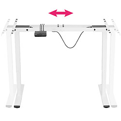 Acheter Tectake Cadre de table Melville réglable en hauteur électriquement - blanc