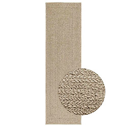 vidaXL Tapis ZIZUR beige 80x250 cm aspect de jute intérieur extérieur