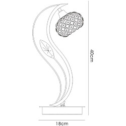 Avis Luminaire Center Lampe de Table Leimo 1 Ampoule doré/cristal