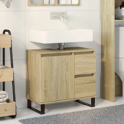 vidaXL Armoire salle de bain chêne sonoma 65x33x60 cm