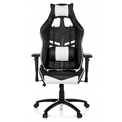 Chaise gaming / Chaise de bureau LEAGUE PRO simili cuir noir / blanc hjh OFFICE