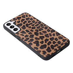 Coque en TPU + PU Léopard/marron foncé pour votre Samsung Galaxy S22 5G