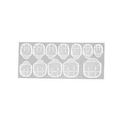 Autocollant Adhésif Double Face Outil De Décoration D'art De Colle à Ongles Transparent 12 Pièces