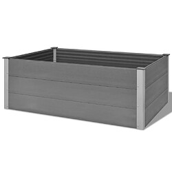 Avis Maison Chic Jardinière,Lit surélevé de jardin - Bac à fleurs - pot de fleur WPC 150x100x54 cm Gris -GKD29647