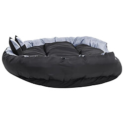 Avis vidaXL Coussin réversible lavable pour chien Gris et noir 150x120x25cm