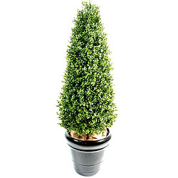 Pegane Plante artificielle haute gamme Spécial extérieur / Buis Topiaire coloris vert - Dim : 210 x 70 cm