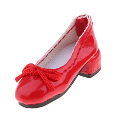 poupée de mode en cuir PU bloc talon chaussures pour 1/6 blythe poupée accs rouge