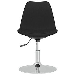 Avis vidaXL Chaises pivotantes à manger lot de 4 Noir Tissu