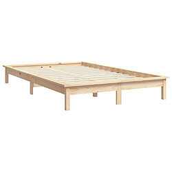 Avis vidaXL Cadre de lit sans matelas bois de pin massif