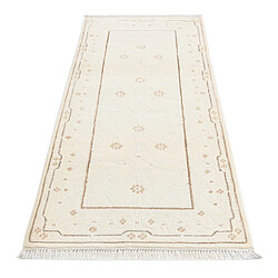 Avis Vidal Tapis de couloir en laine 201x79 beige Darya