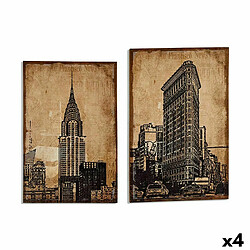 Gift Decor Toile New York 90 x 3 x 60 cm (4 Unités)