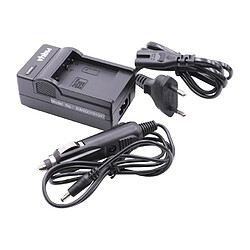 Vhbw CHARGEUR SECTEUR 220V + VOITURE 12V pour BATTERIE PANASONIC DMW-BCG10, DMW-BCG10E LUMIX DMC-TZ6, DMC-TZ7