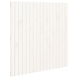 vidaXL Tête de lit murale Blanc 108x3x110 cm Bois massif de pin