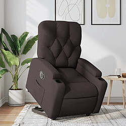 vidaXL Fauteuil inclinable électrique marron foncé tissu