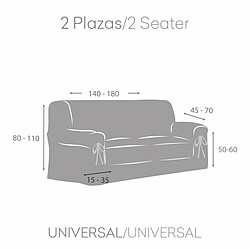 Acheter Housse de canapé Eysa VALERIA Gris foncé 100 x 110 x 180 cm